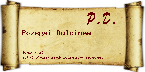 Pozsgai Dulcinea névjegykártya